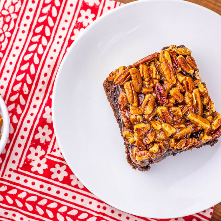 Pecan Pie Brownies Top View