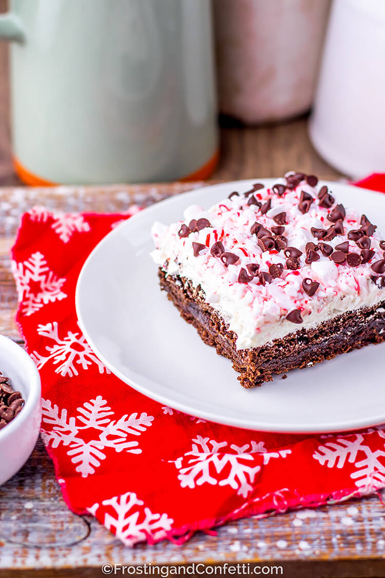 Peppermint Brownie Cheesecake Bars