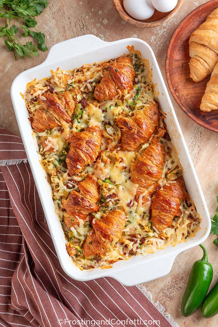Mexican Croissant Breakfast Casserole