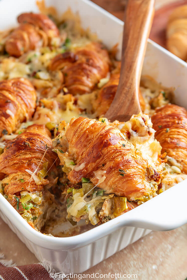 Mexican Croissant Breakfast Casserole