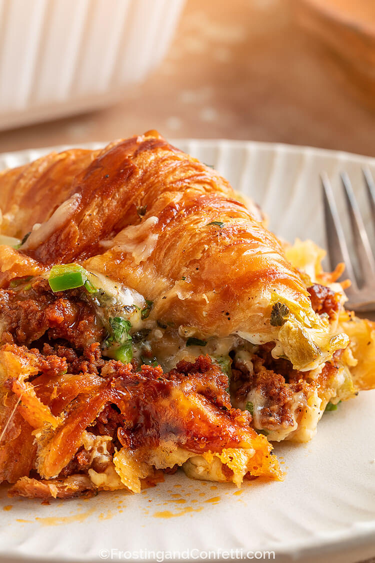 Mexican Croissant Breakfast Casserole